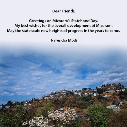 Mizoram Statehood Day Greetings