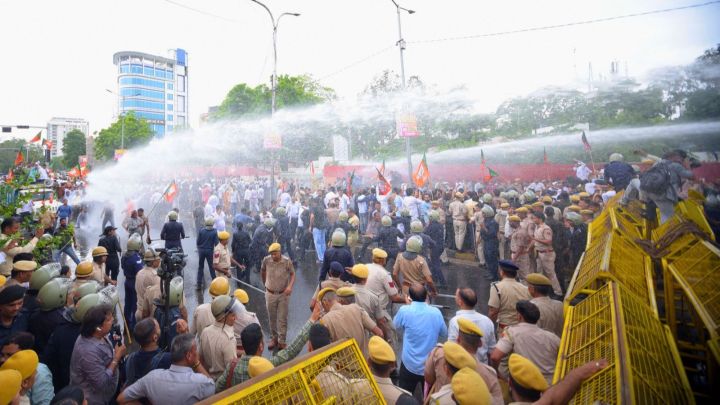 Police Water Cannon Strike Claims Life of Protester in Rajasthan