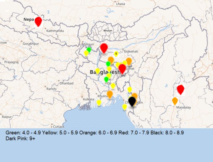 Three earthquakes strike Bangladesh within 75 minutes