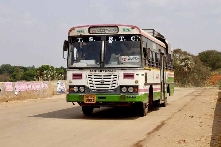 RTC Bus Collides with Motorcyclist in Rangareddy, Rider Hospitalised in Critical Condition