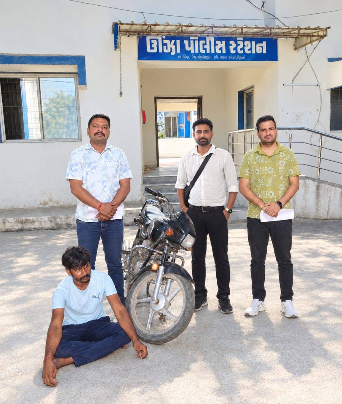 મહેસાણા LCB દ્વારા ઉંઝામાંથી ચોરાઉ બાઈક સાથે એક ઈસમ ઝડપાયો,એક ગુનો ઉકેલાયો..